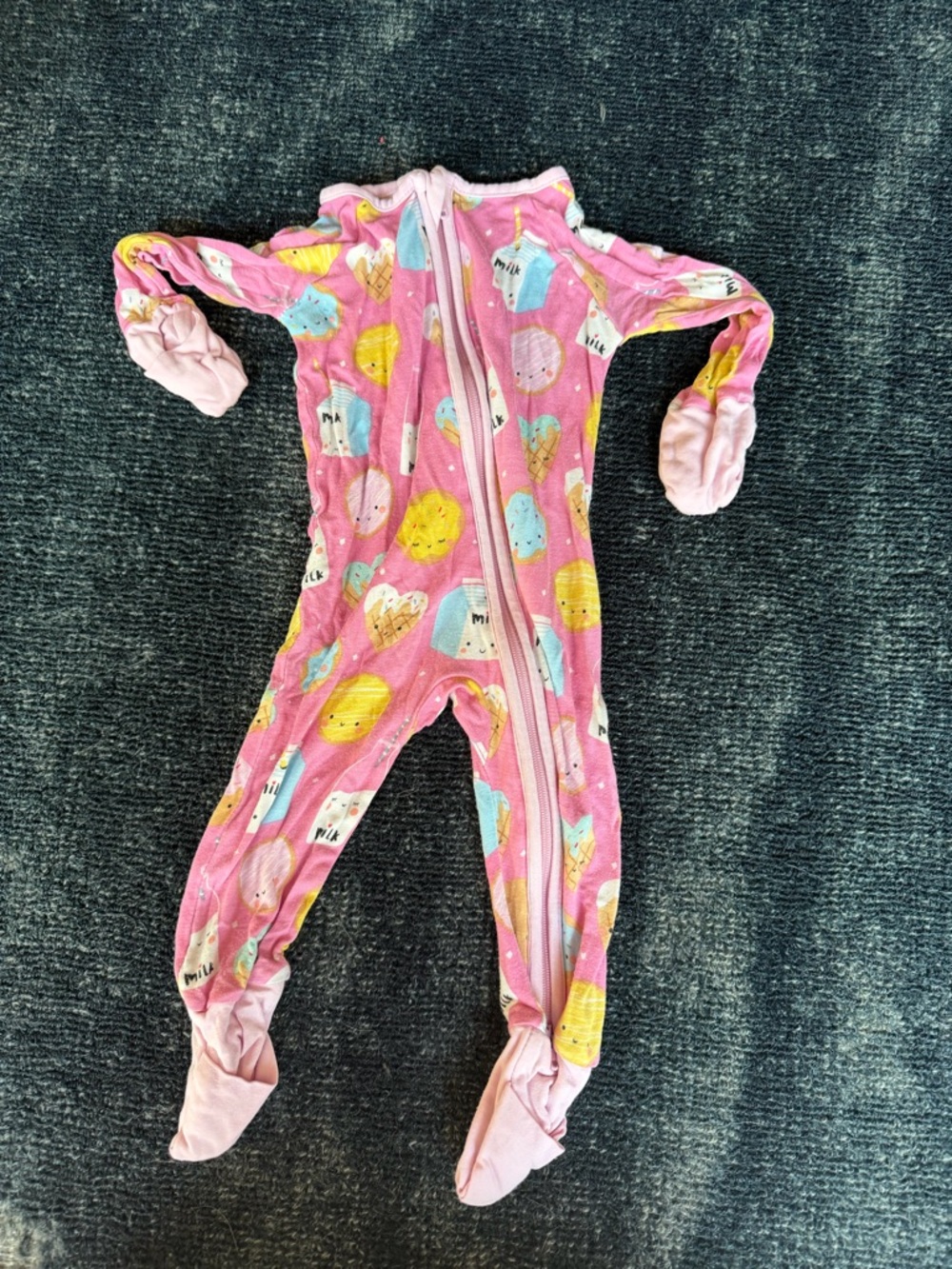 Little Sleepies Pink Heart & Sweets Zip Sleep Sack Pajamas